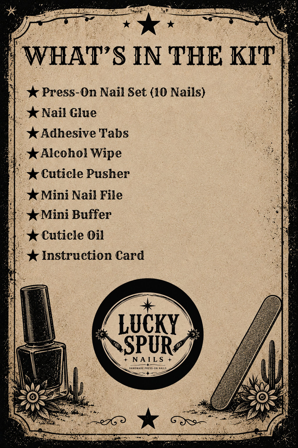 Lucky Spur Nails Application Kit